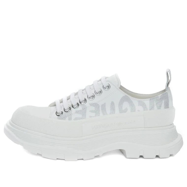 Alexander Mcqueen Tread Slick Low "Graffiti White-Silver"