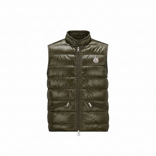 Moncler Gui Down Vest "Army Green"
