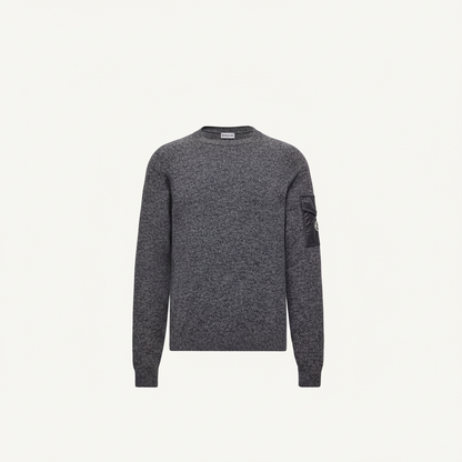 Moncler Mouliné Wool & Cashmere Sweater "Grey"