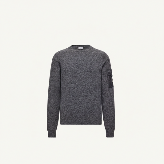 Moncler Mouliné Wool & Cashmere Sweater "Grey"