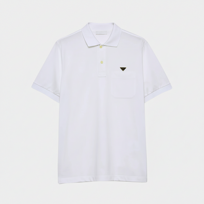 Prada Piqué Polo T-Shirt "White"