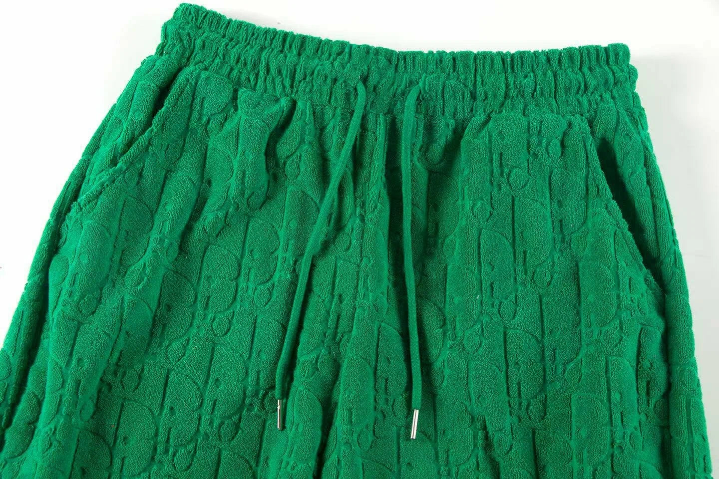 Dior Monogram Jacquard Toweling Shorts "Green"