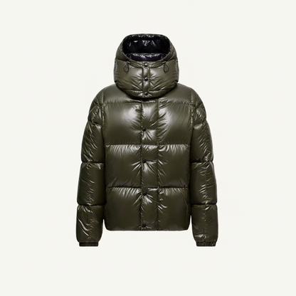 Moncler Parana Hooded Short Down Jacket "Olive Green"