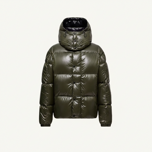 Moncler Parana Hooded Short Down Jacket "Olive Green"
