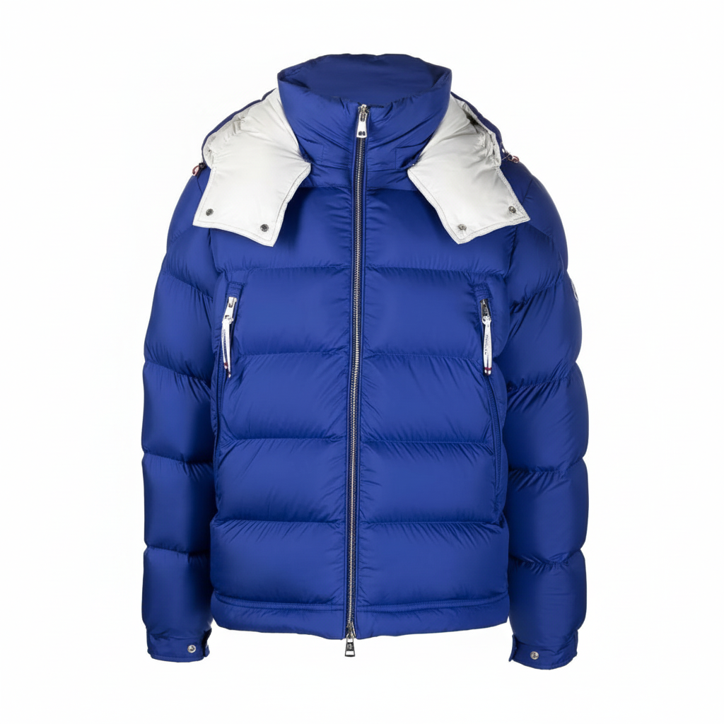 Moncler Poirier Down Jacket "Blue-White"