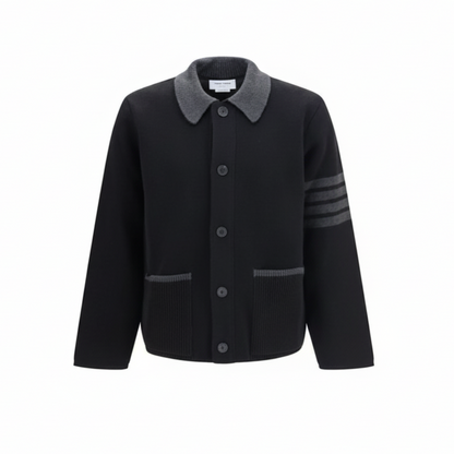 Thom Browne Merino Wool 4-Bar Work Jacket "Black"