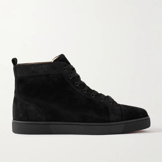 Christian Loubotin Louis High-Top Veau Velours "Black"
