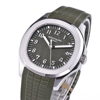 Patek Philippe Aquanaut 42mm Green Rubber Strap Green Dial