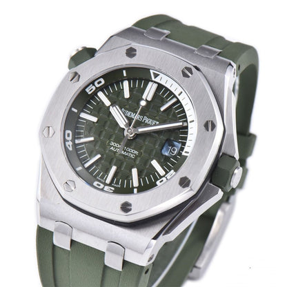 Audemars Piguet Royal Oak Offshore Diver 42mm Green Strap Green Dial