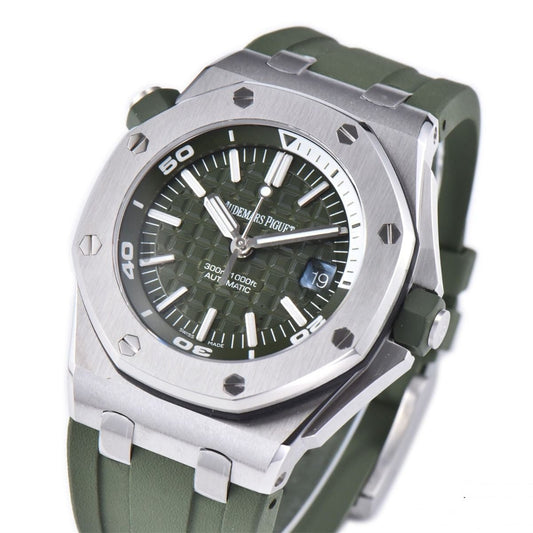 Audemars Piguet Royal Oak Offshore Diver 42mm Green Strap Green Dial