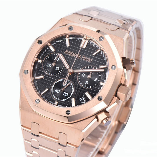 Audemars Piguet Royal Oak Chrono 41mm Rose Gold Black Dial