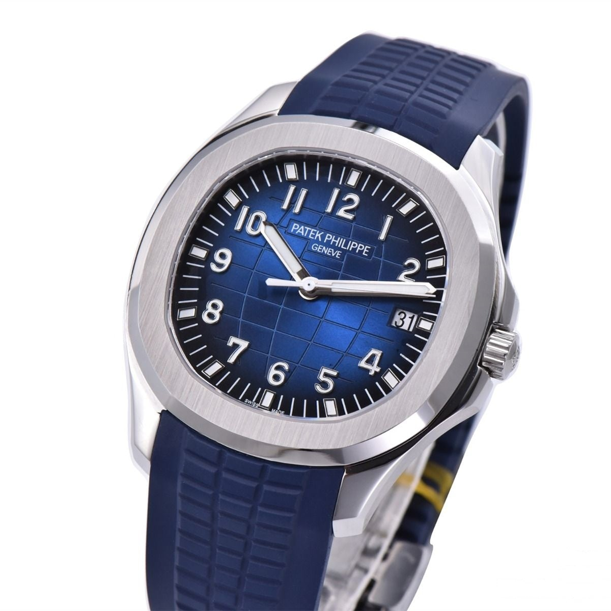 Patek Philippe Aquanaut 42mm Blue Rubber Strap Blue Dial