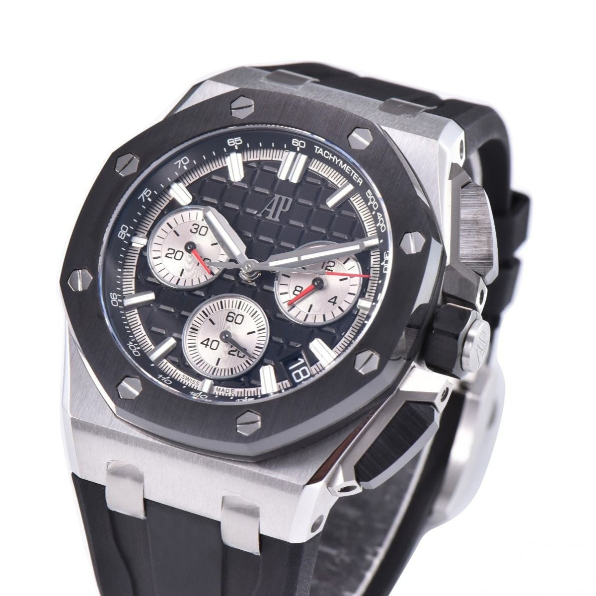 Audemars Piguet Royal Oak Offshore Diver 43mm Black Strap Black-Silver Dial