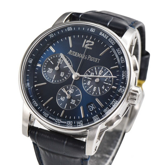 Audemars Piguet Chronograph 41mm Black Leather Blue Dial