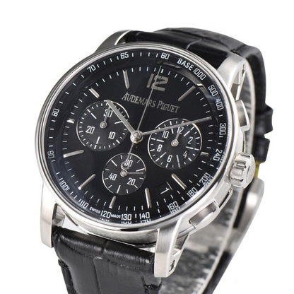 Audemars Piguet Chronograph 41mm Black Leather Black Dial