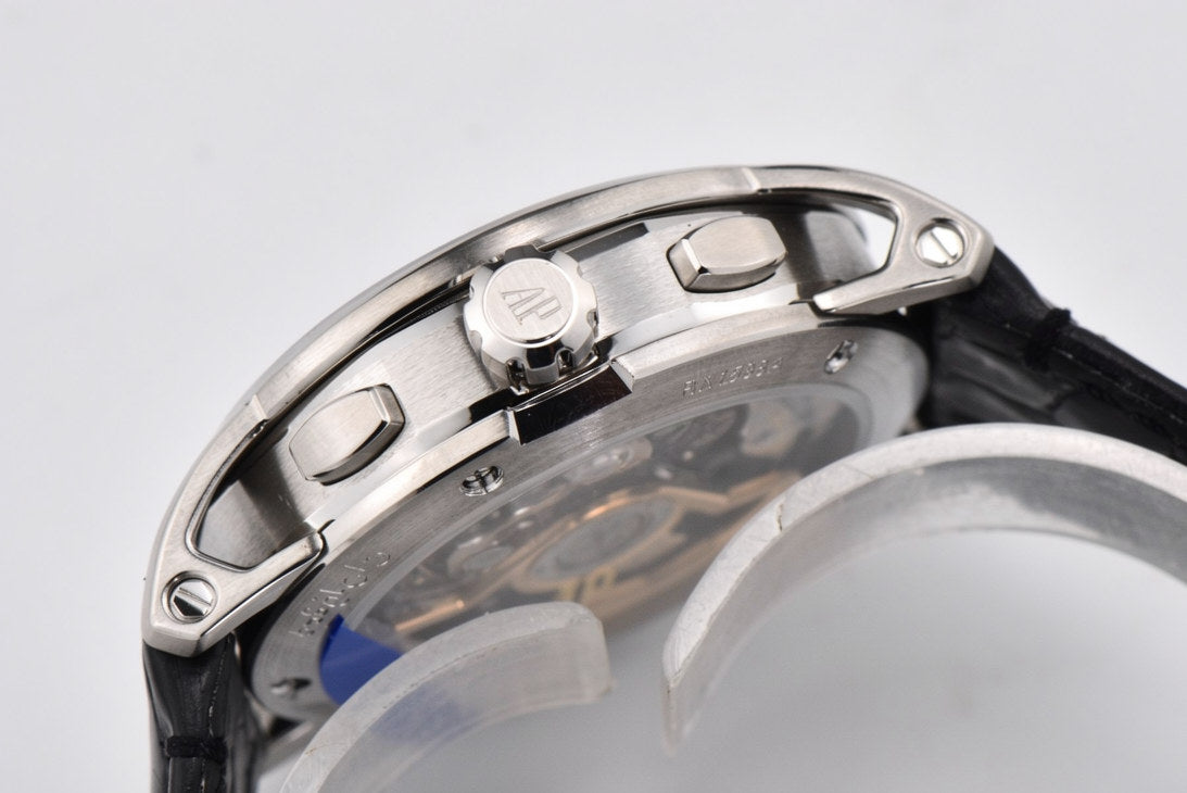 Audemars Piguet Chronograph 41mm Black Leather Blue Dial