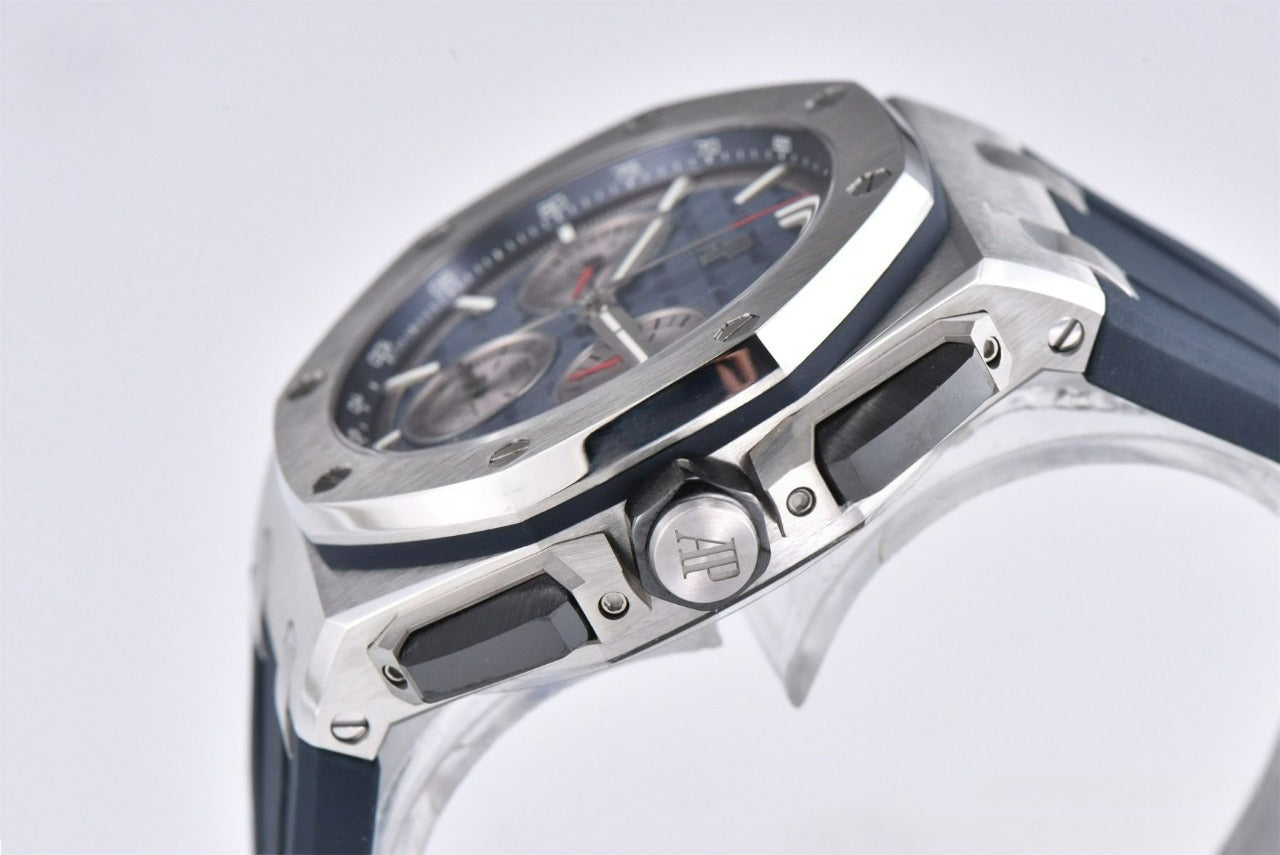 Audemars Piguet Royal Oak Offshore Diver 43mm Blue Strap Blue-Silver Dial