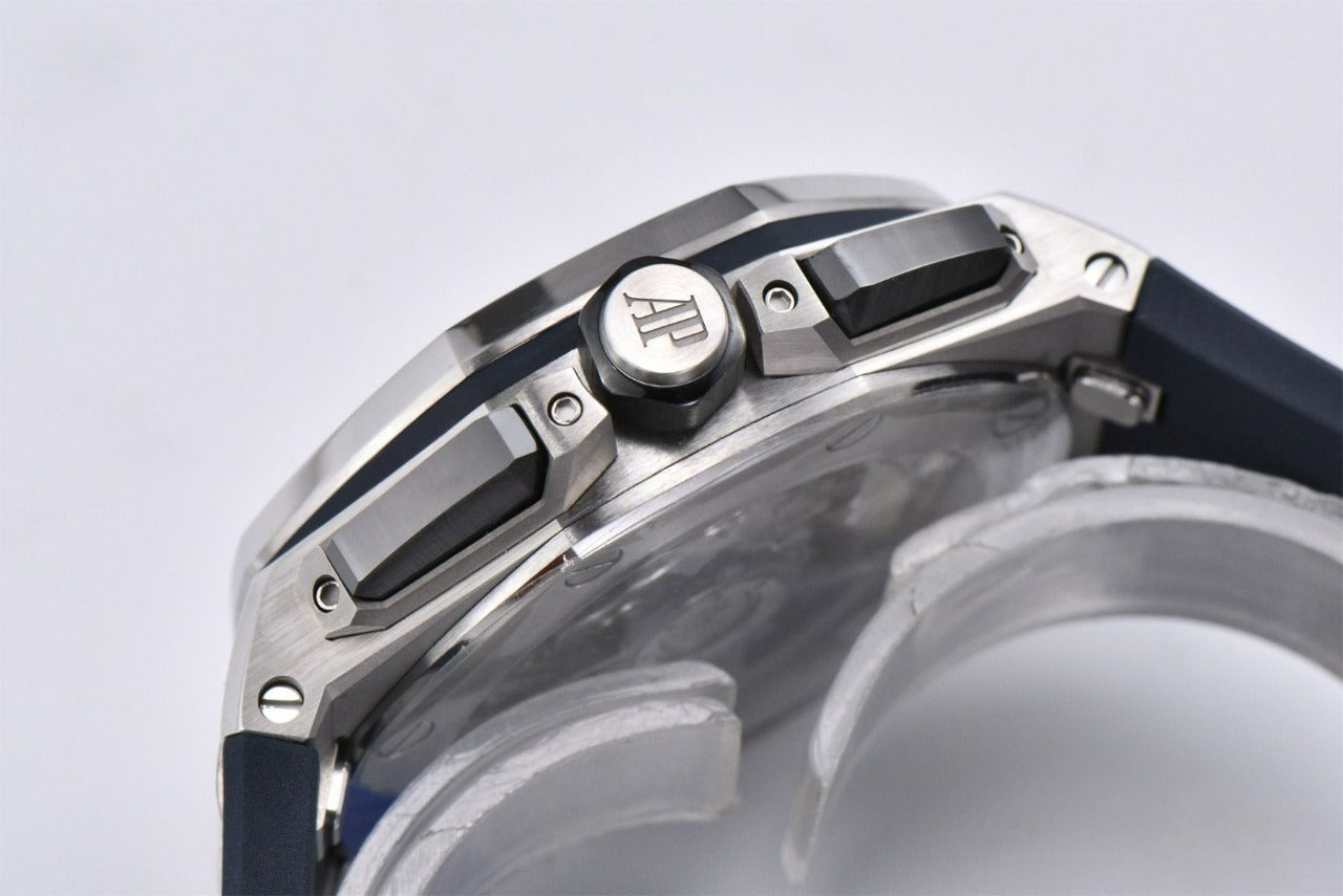 Audemars Piguet Royal Oak Offshore Diver 43mm Blue Strap Blue-Silver Dial
